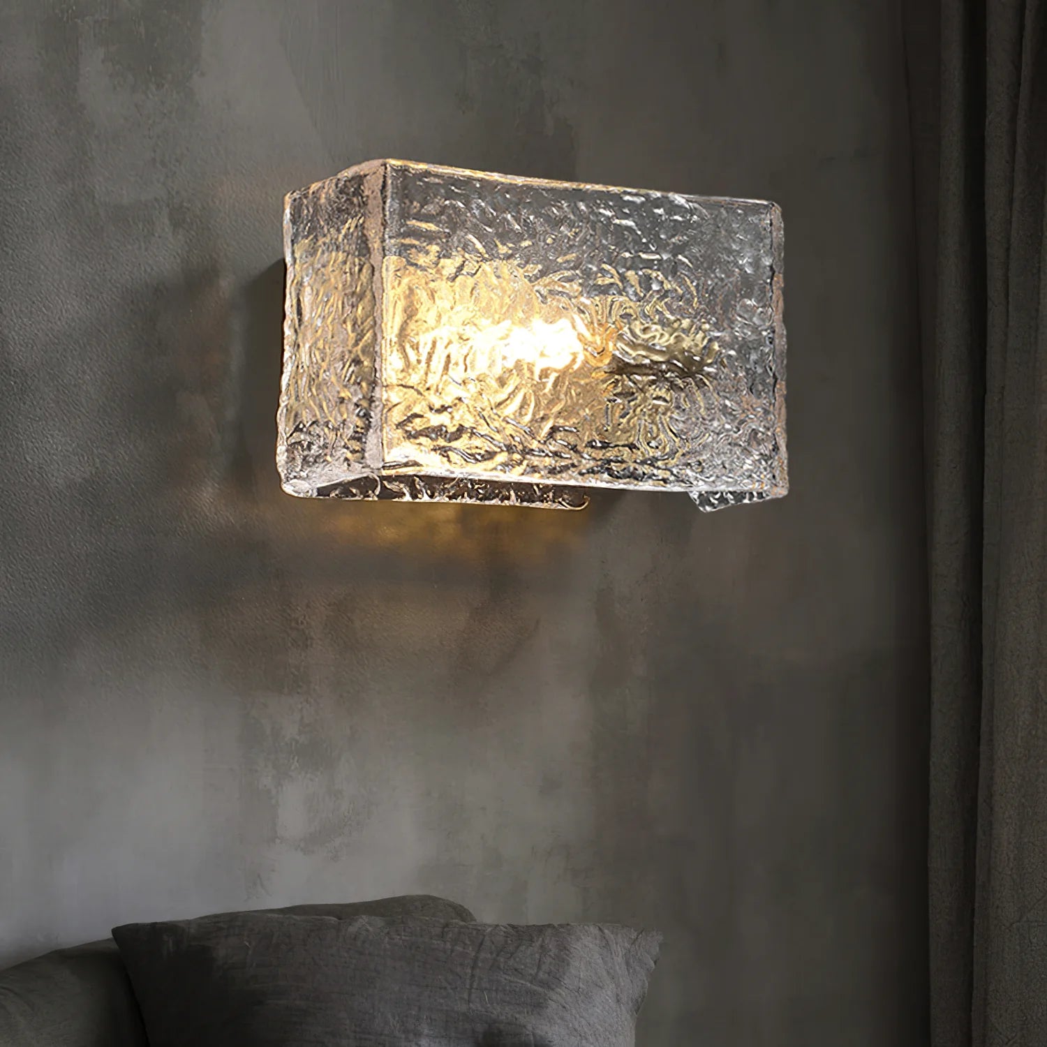 Kristy Modern Glass Brass Wall Lamp Bedroom Dining Room