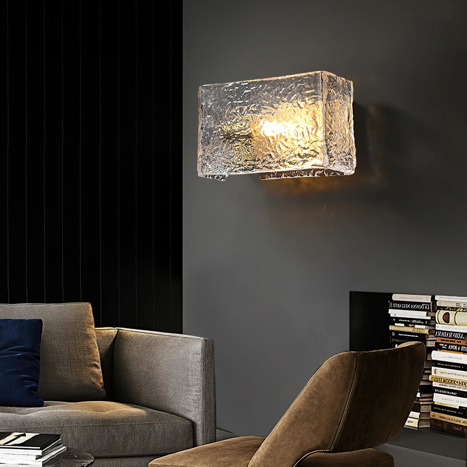 Kristy Modern Glass Brass Wall Lamp Bedroom Dining Room
