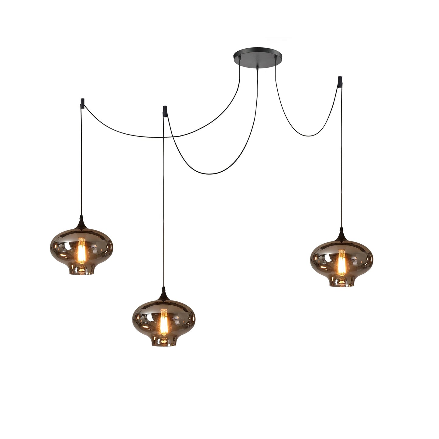 Luxury Collection | Glass Pendant Light with Adjustable Height | Stylish Hanging Light for Elegant Kitchen Decor 16