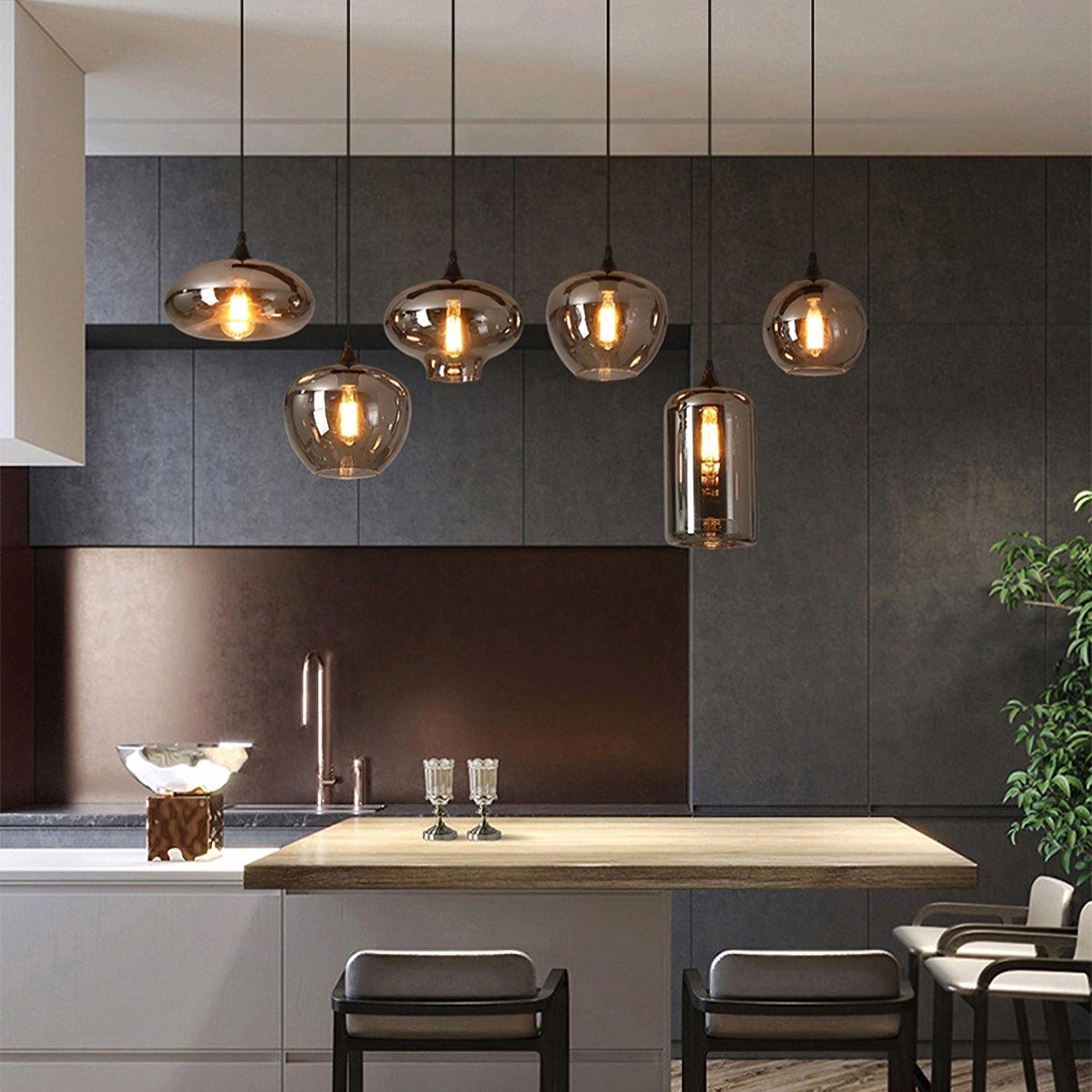 Luxury Collection | Glass Pendant Light with Adjustable Height | Stylish Hanging Light for Elegant Kitchen Decor 5