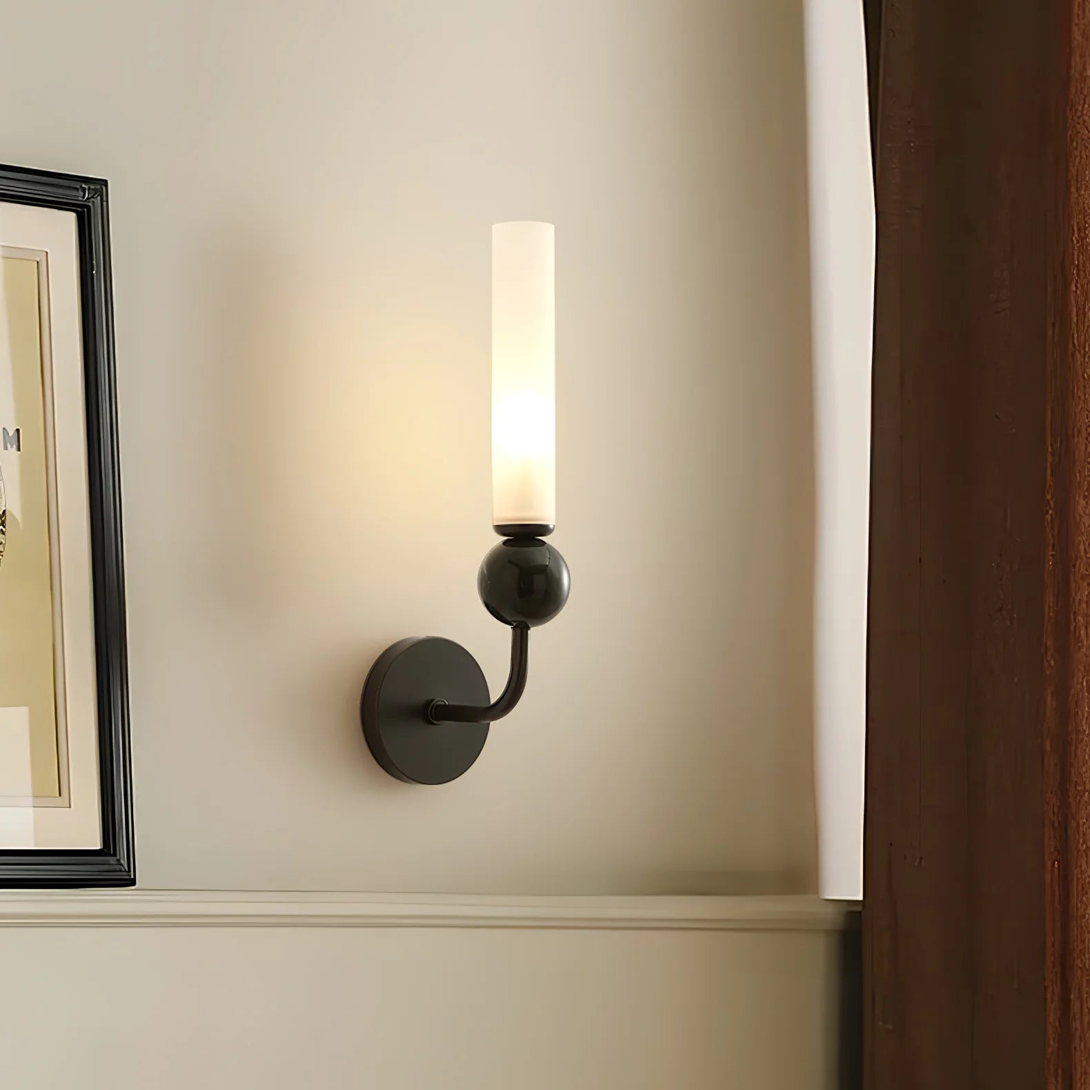 Edge Modern Marble Brass Acrylic Vertical Wall Lamp Living Room Bedroom