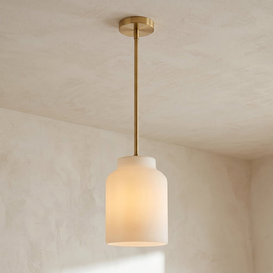 Matte Metal Pendant Light | Nordic Minimalist Design with Adjustable Height | Stylish Kitchen Pendant Lighting for Dining and Entryways 0