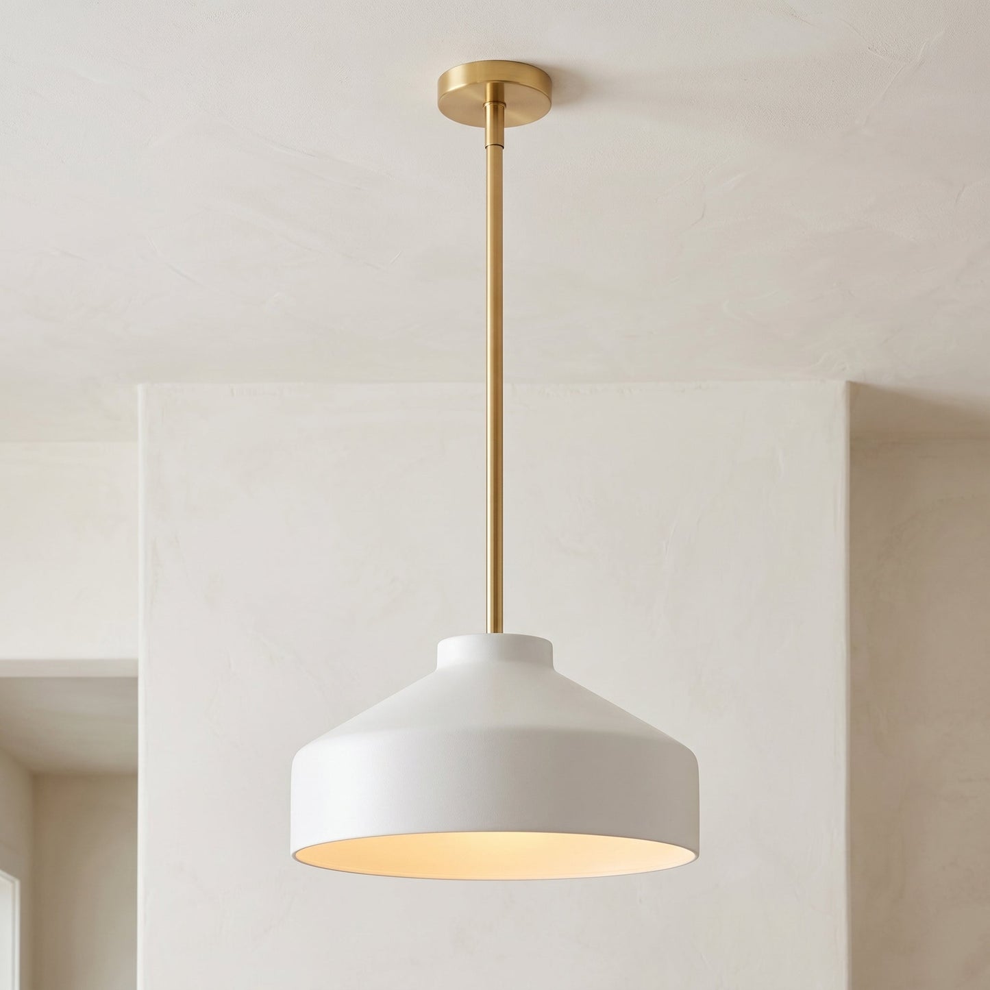 Matte Metal Pendant Light | Nordic Minimalist Design with Adjustable Height | Stylish Kitchen Pendant Lighting for Dining and Entryways 2
