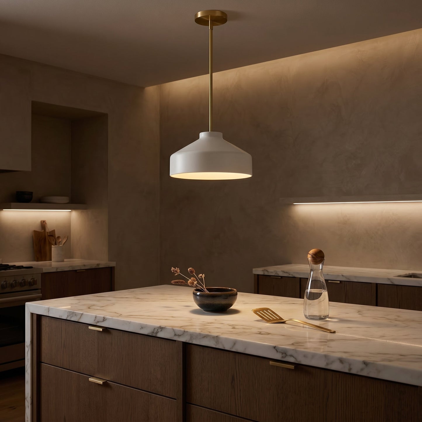 Matte Metal Pendant Light | Nordic Minimalist Design with Adjustable Height | Stylish Kitchen Pendant Lighting for Dining and Entryways 4