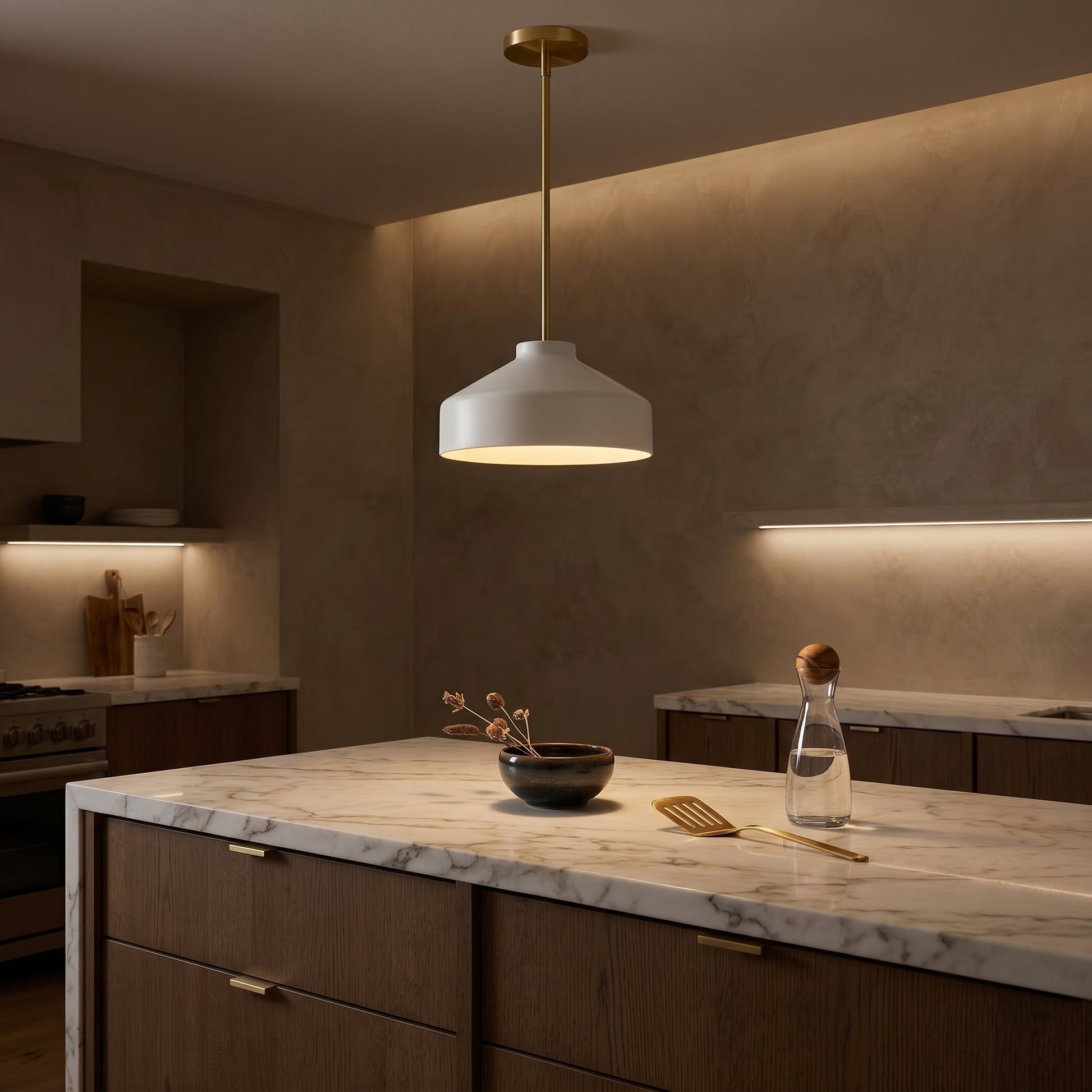 Matte Metal Pendant Light | Nordic Minimalist Design with Adjustable Height | Stylish Kitchen Pendant Lighting for Dining and Entryways 4