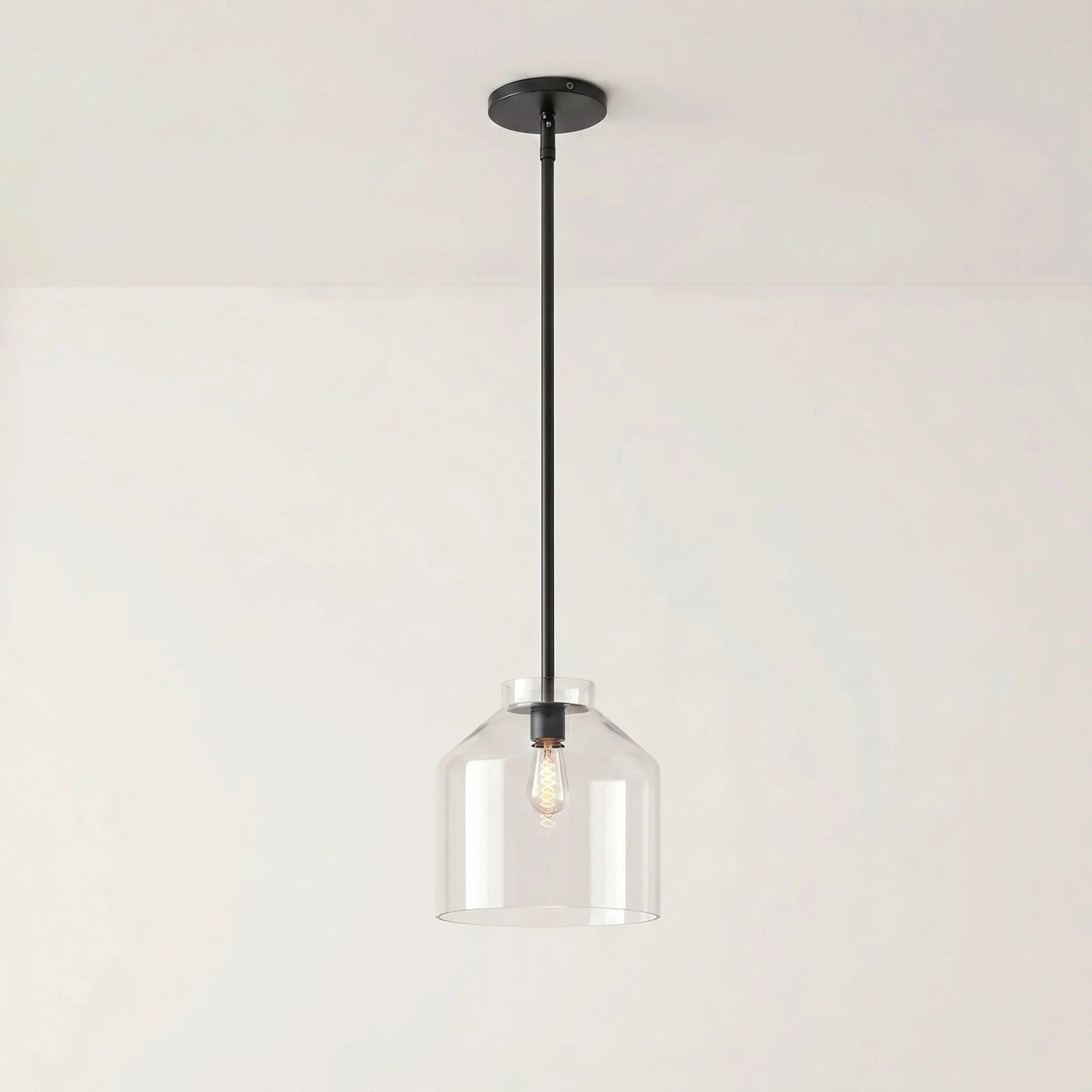 Matte Metal Pendant Light | Nordic Minimalist Design with Adjustable Height | Stylish Kitchen Pendant Lighting for Dining and Entryways 48