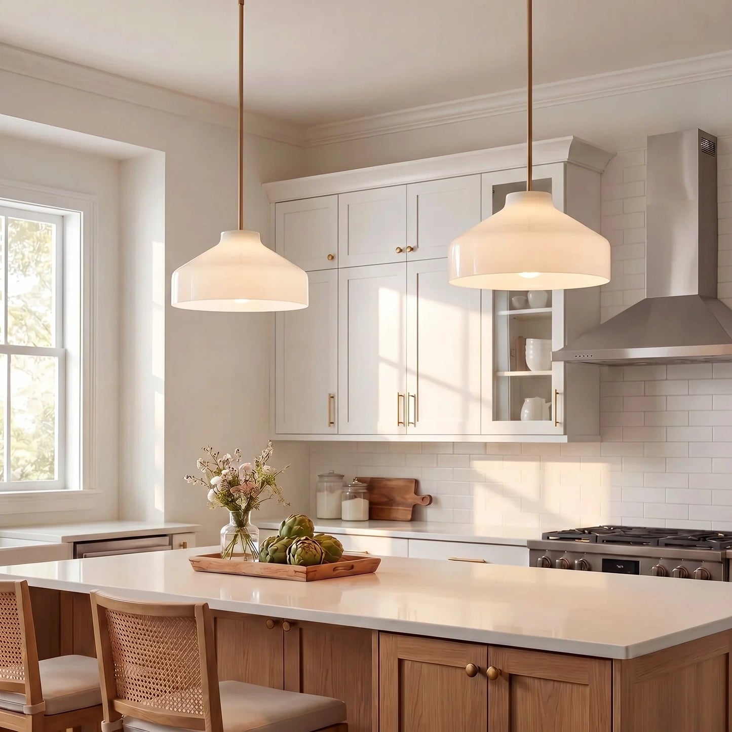 Matte Metal Pendant Light | Nordic Minimalist Design with Adjustable Height | Stylish Kitchen Pendant Lighting for Dining and Entryways 8