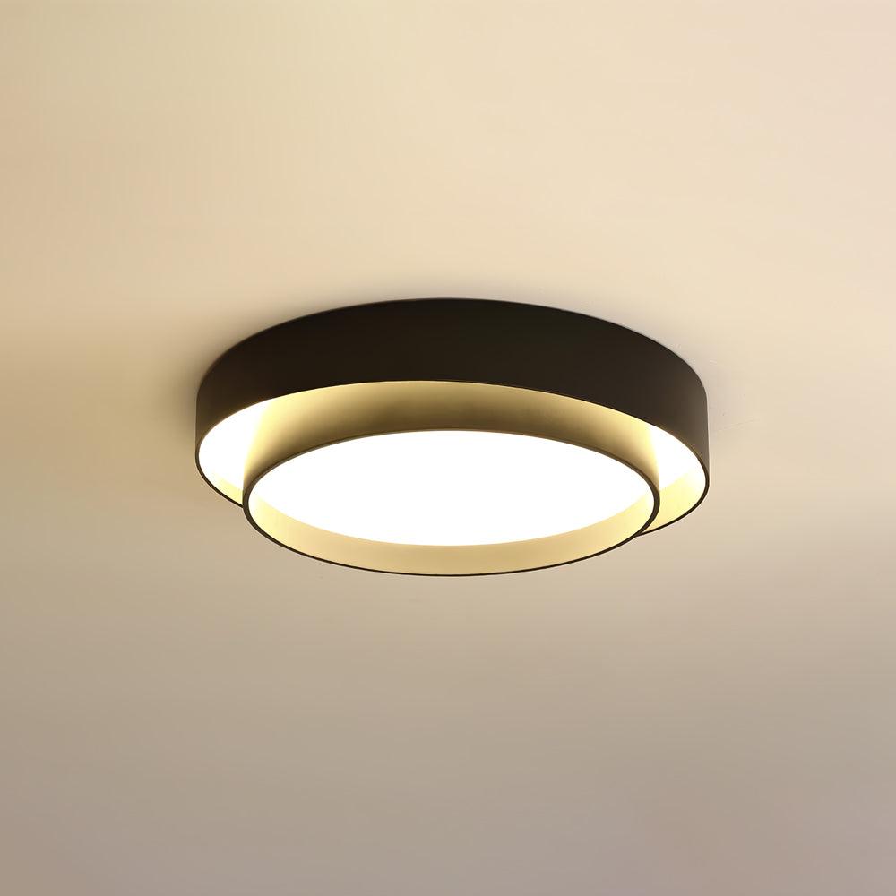 Arisha Double-Ring Ceiling Light - Grey