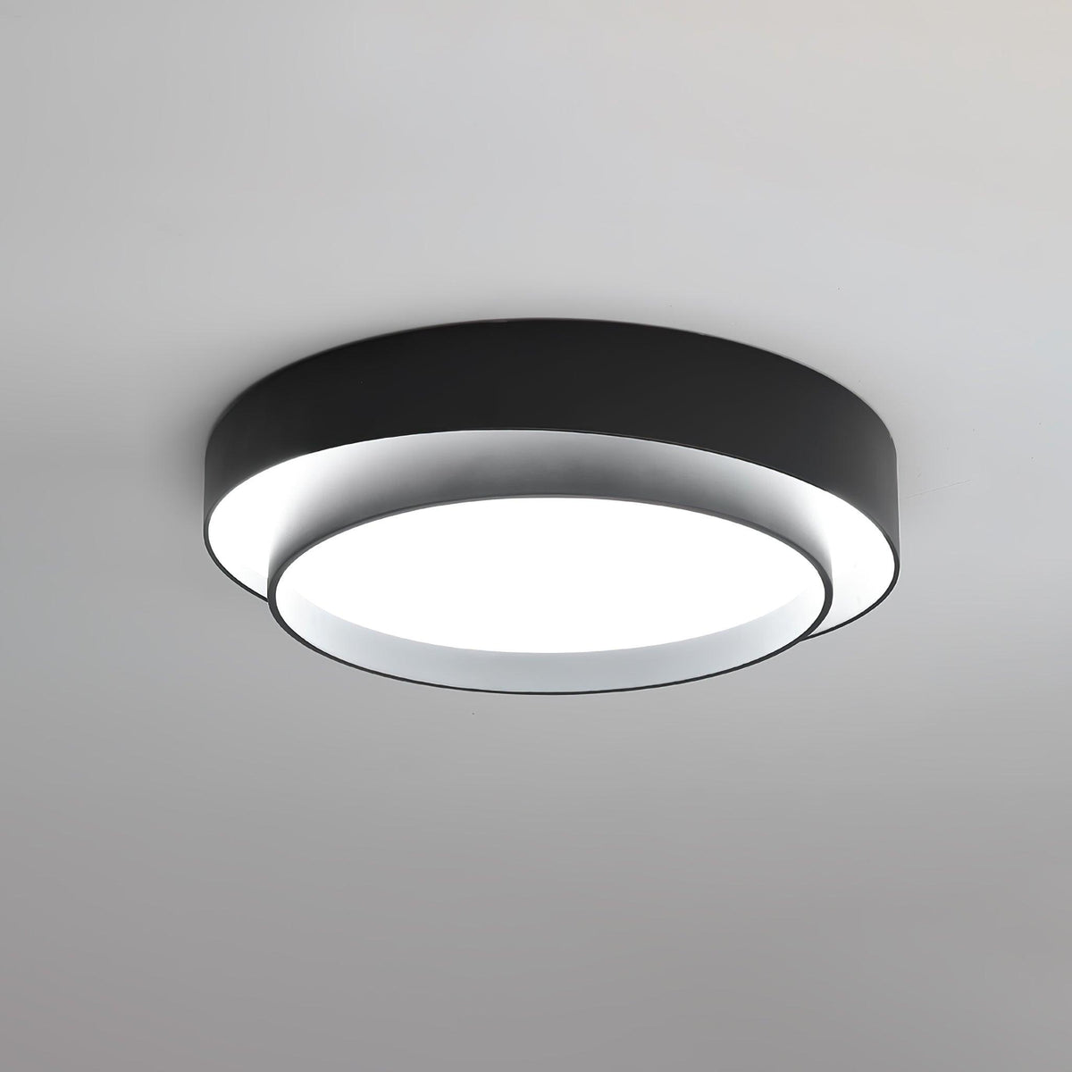 Arisha Double-Ring Ceiling Light - Black