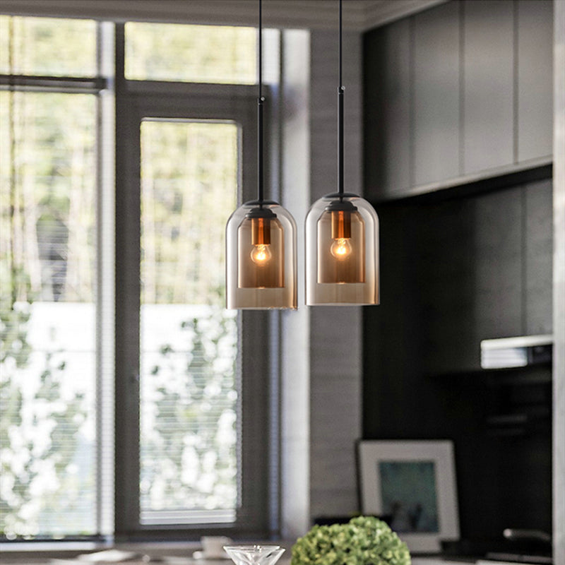 Mica Collection | Mid-Century Glass Pendant Lamp with Dimmable Feature | Elegant Lighting for Kitchen and Home 3