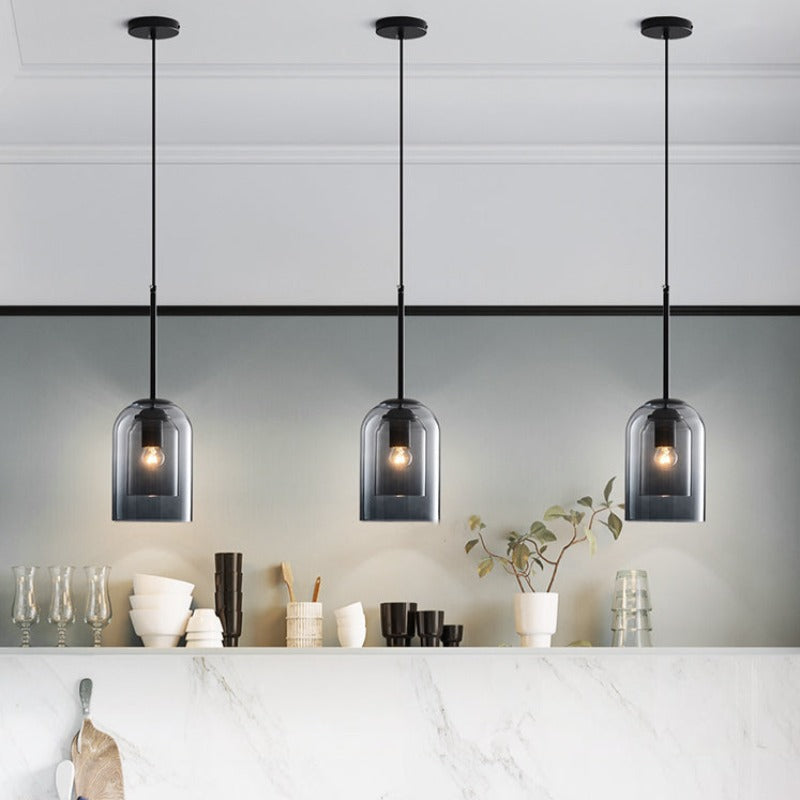Mica Collection | Mid-Century Glass Pendant Lamp with Dimmable Feature | Elegant Lighting for Kitchen and Home 4
