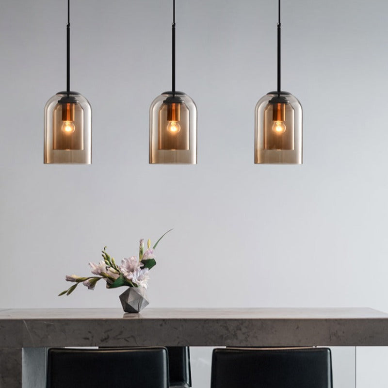 Mica Collection | Mid-Century Glass Pendant Lamp with Dimmable Feature | Elegant Lighting for Kitchen and Home 5