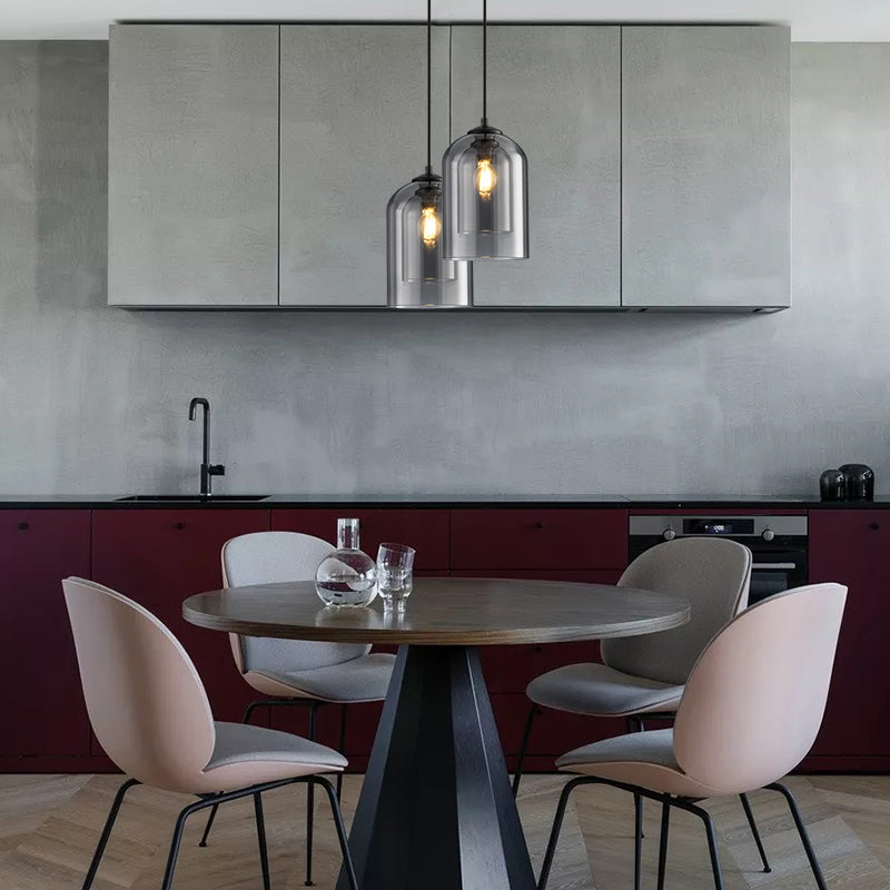 Mica Collection | Mid-Century Glass Pendant Lamp with Dimmable Feature | Elegant Lighting for Kitchen and Home 6
