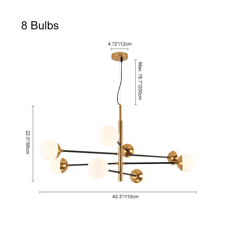 Brass Globe Sputnik Chandelier | 2 Sizes