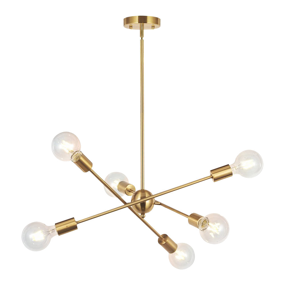 6-Light Metal Sputnik Chandelier | 3 Colours