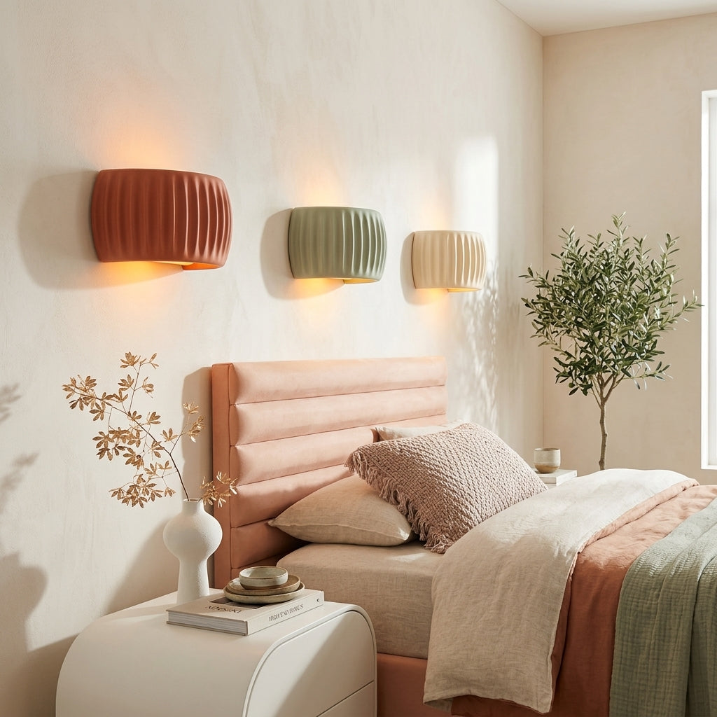 Minimal Ribbed Cylinder Wall Light | Soft Ambient Glow for Modern Spaces 2