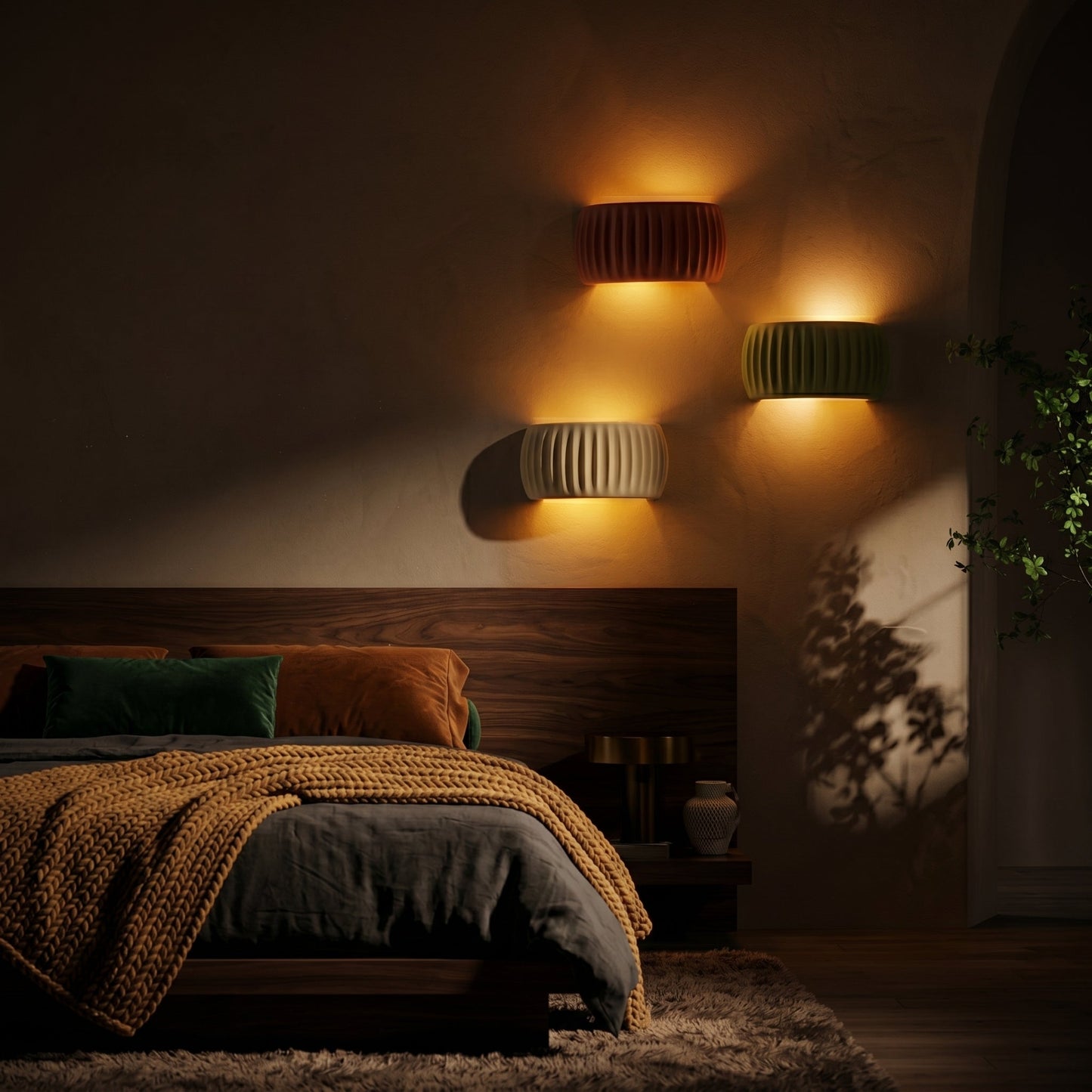 Minimal Ribbed Cylinder Wall Light | Soft Ambient Glow for Modern Spaces 4