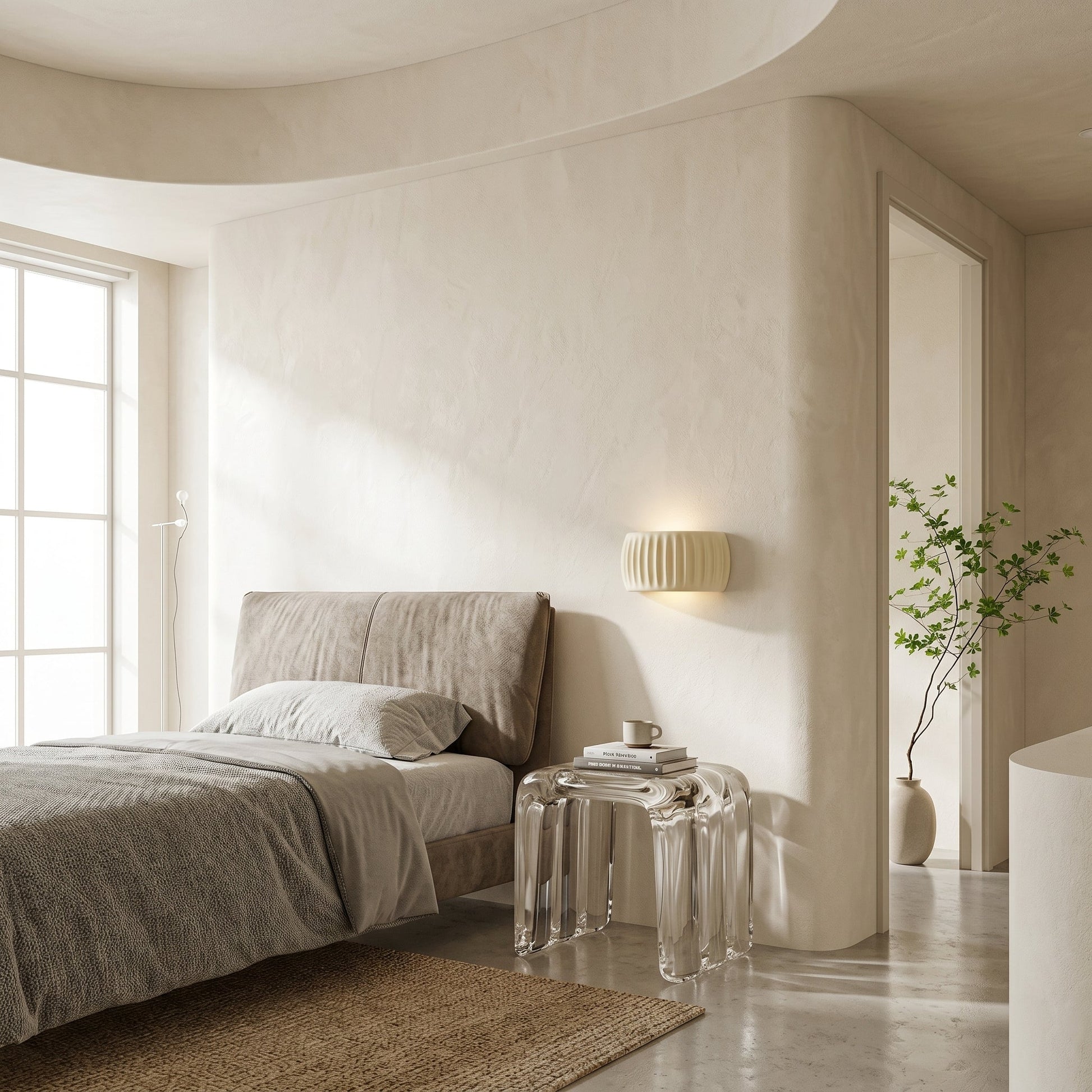 Minimal Ribbed Cylinder Wall Light | Soft Ambient Glow for Modern Spaces 5