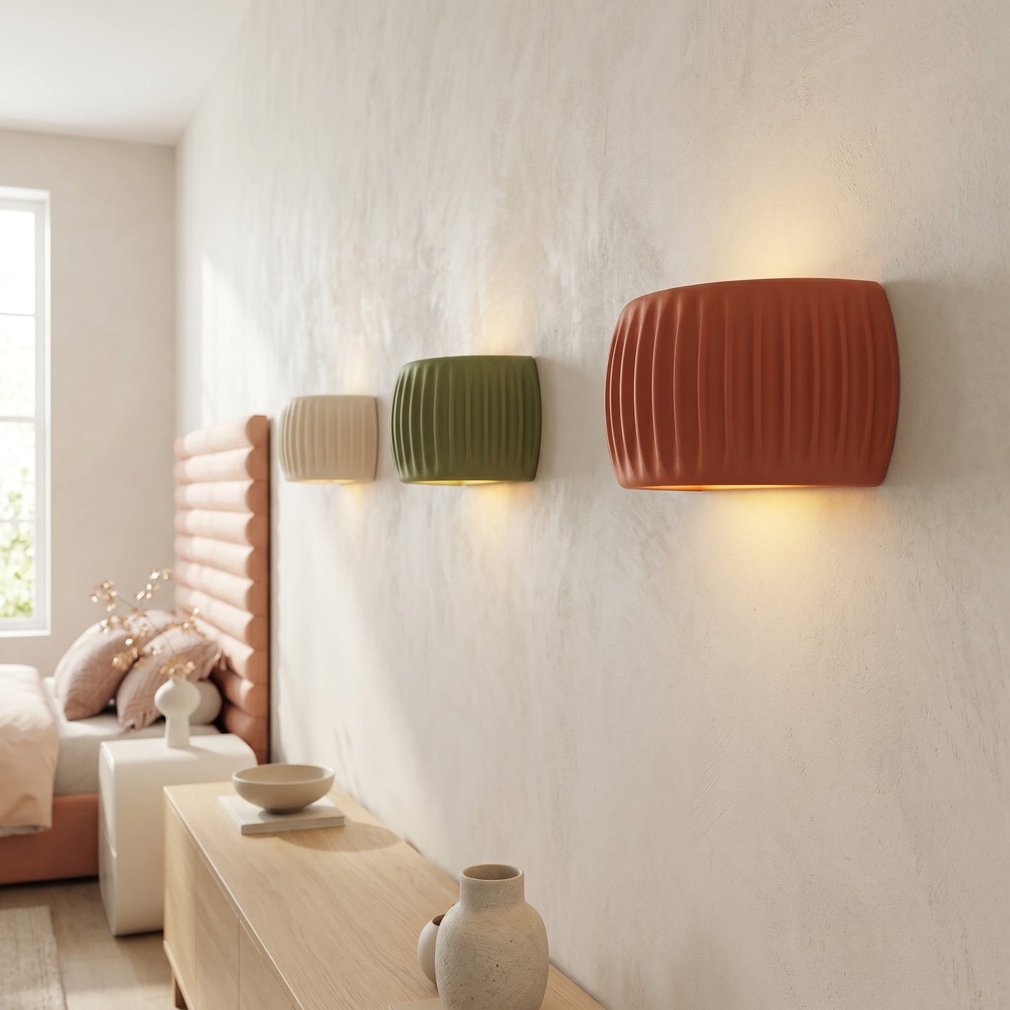 Minimal Ribbed Cylinder Wall Light | Soft Ambient Glow for Modern Spaces 6