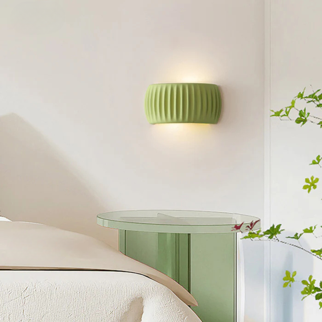 Minimal Ribbed Cylinder Wall Light | Soft Ambient Glow for Modern Spaces 7