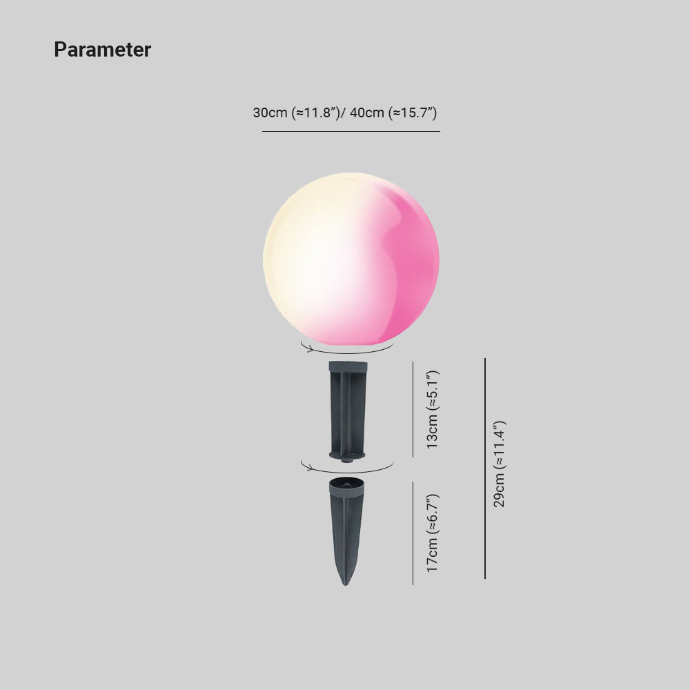 Minimalist Globe Outdoor Light | White