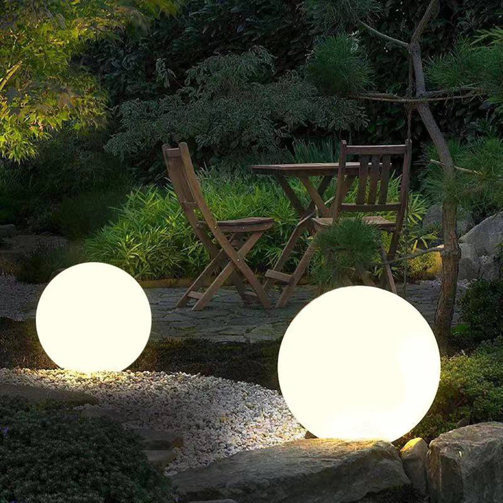 Minimalist Globe Outdoor Light | White