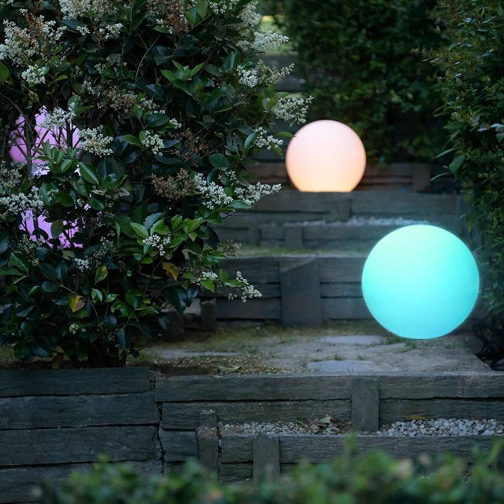 Minimalist Globe Outdoor Light | White