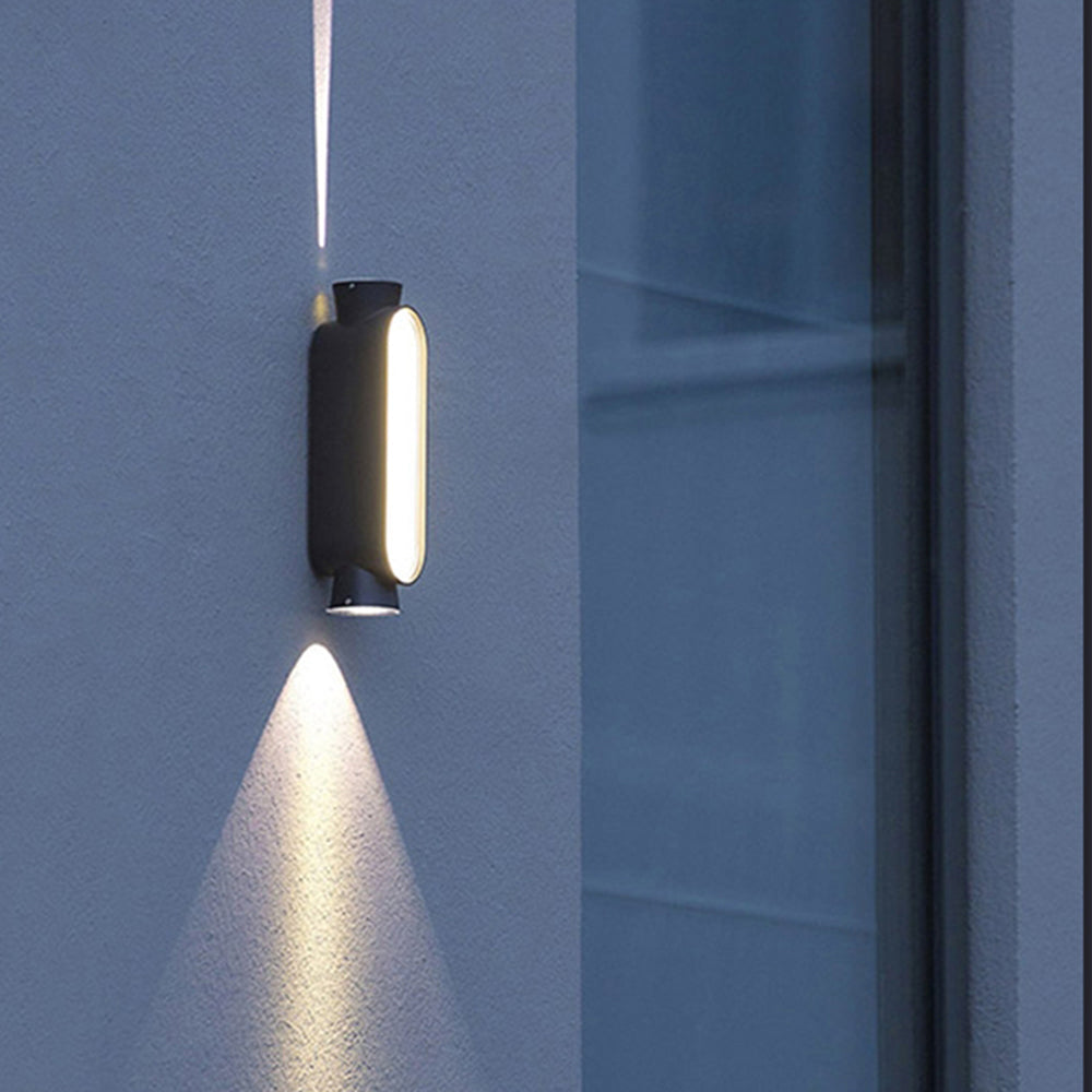 Minimalist Outdoor Wall Lamp | Modern Exterior Wall Lights with Up/Down Lighting | IP65 Rated for All-Weather Durability 0