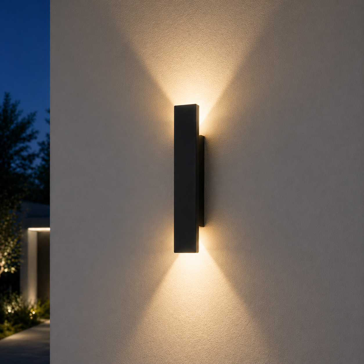 Minimalist Outdoor Wall Sconce Light with Up & Down Lighting | Durable Aluminum for Elegant Exterior Illumination 0