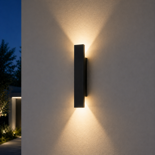 Minimalist Outdoor Wall Sconce Light with Up & Down Lighting | Durable Aluminum for Elegant Exterior Illumination 0
