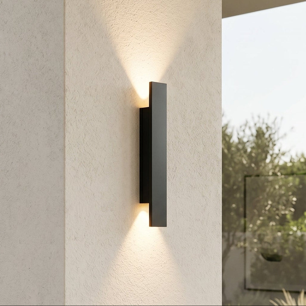 Minimalist Outdoor Wall Sconce Light with Up & Down Lighting | Durable Aluminum for Elegant Exterior Illumination 1
