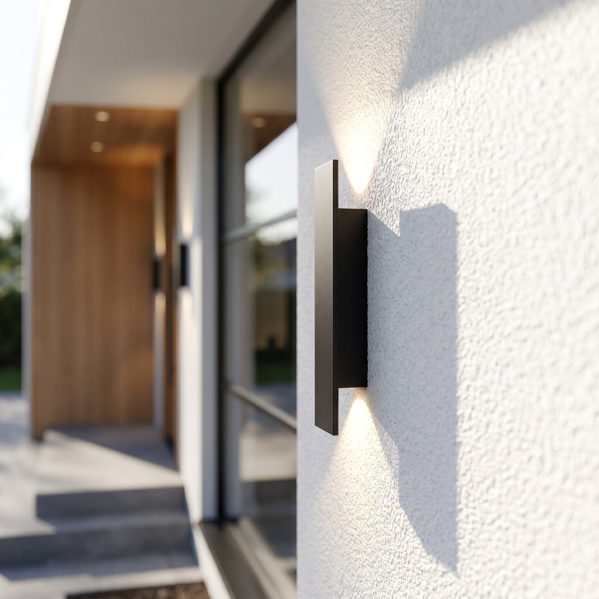 Minimalist Outdoor Wall Sconce Light with Up & Down Lighting | Durable Aluminum for Elegant Exterior Illumination 4