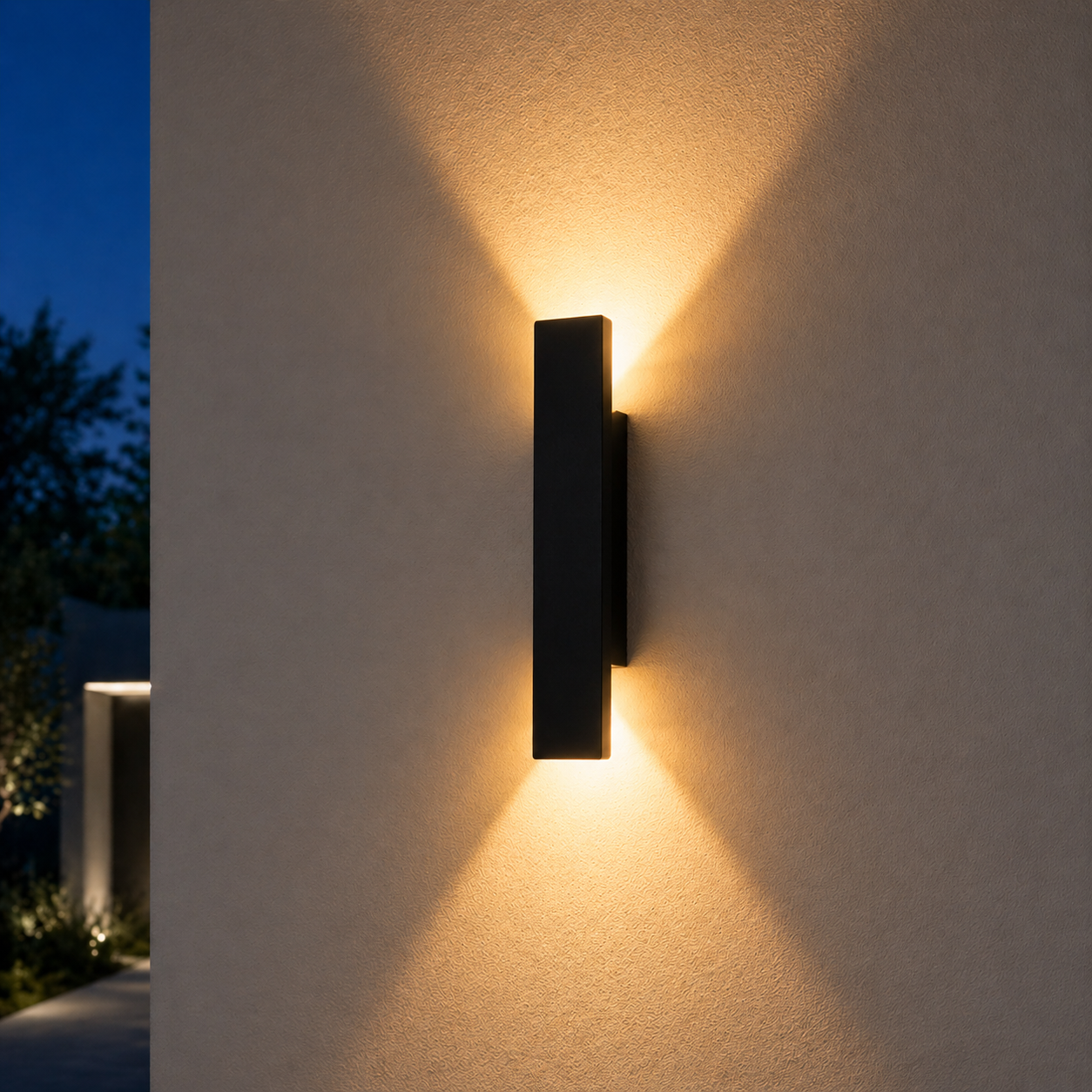 Minimalist Outdoor Wall Sconce Light with Up & Down Lighting | Durable Aluminum for Elegant Exterior Illumination 6