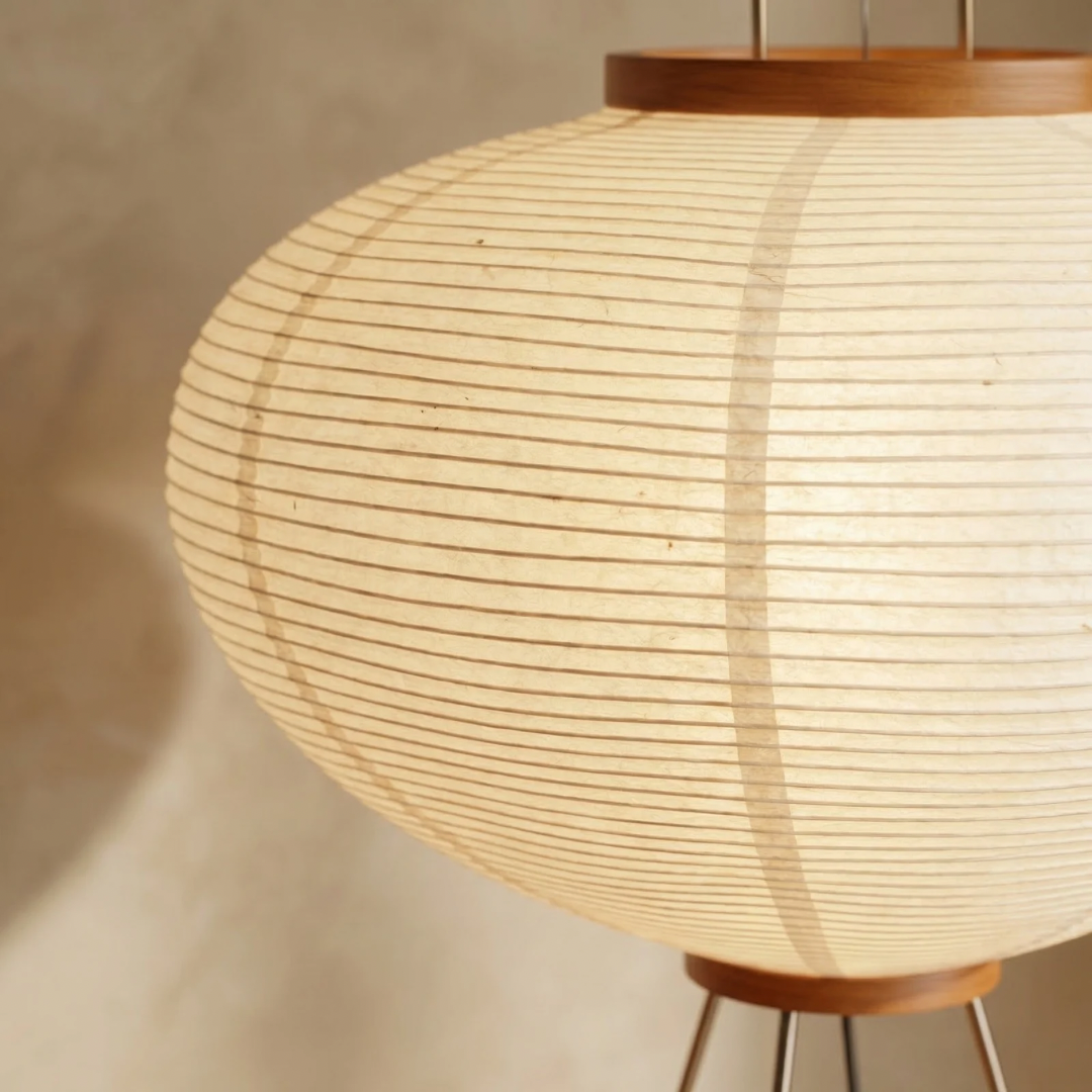 Minimalist Paper Floor Lamp with Soft Diffused Glow | Modern Design for Cozy Living Room Ambiance 2