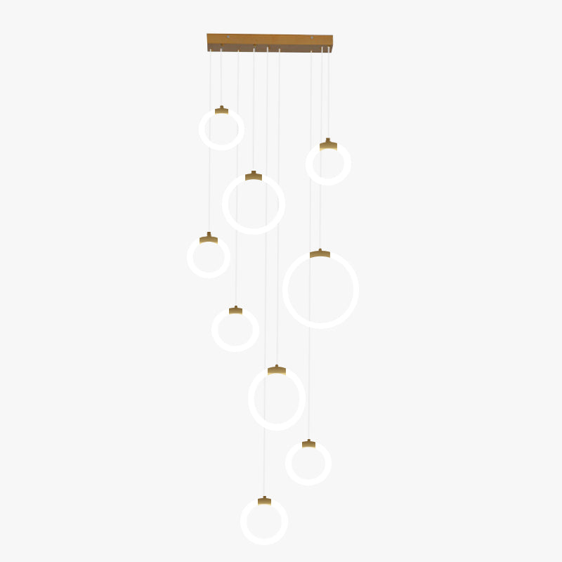 Minimalist Pendant Light with Multi-Ring Design | Luxurious Gold Finish for Modern Interiors 1