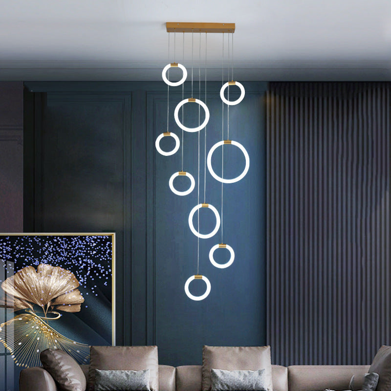 Minimalist Pendant Light with Multi-Ring Design | Luxurious Gold Finish for Modern Interiors 2