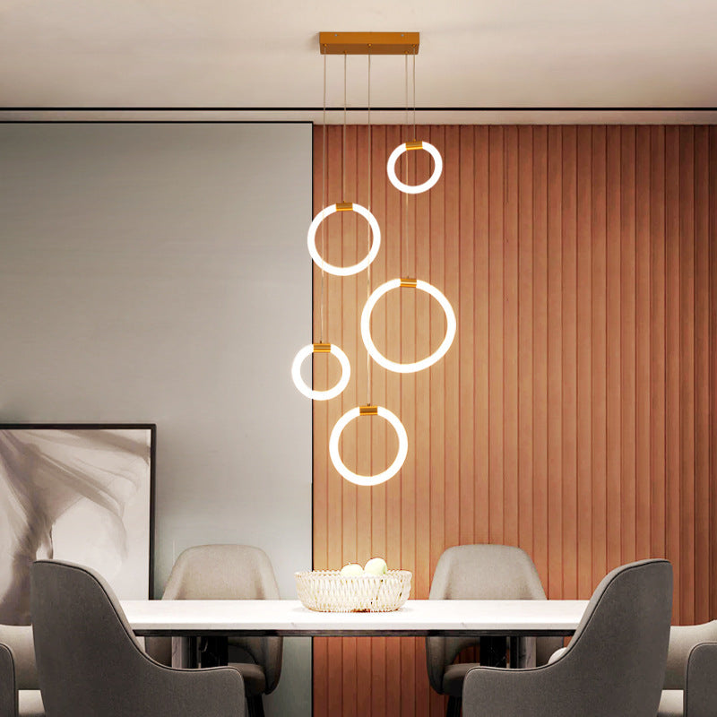 Minimalist Pendant Light with Multi-Ring Design | Luxurious Gold Finish for Modern Interiors 5