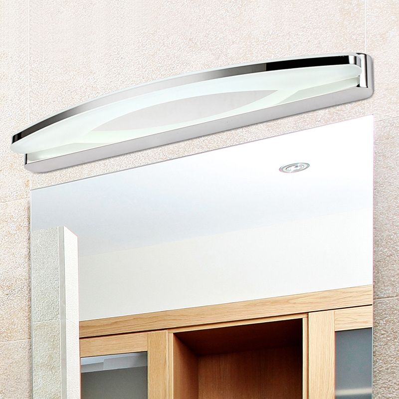 Minimalist Wall Lamp | Chrome Finish Sconce Light with Warm Glow | Elegant Wall Lights for Bathroom and Bedroom 0