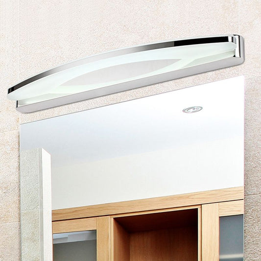 Minimalist Wall Lamp | Chrome Finish Sconce Light with Warm Glow | Elegant Wall Lights for Bathroom and Bedroom 0
