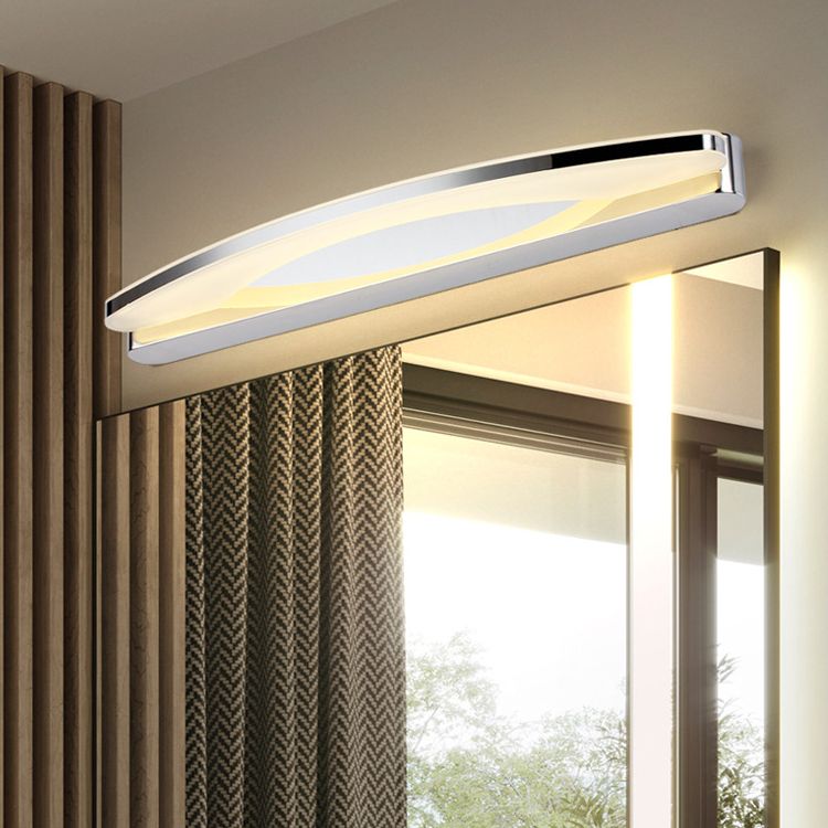 Minimalist Wall Lamp | Chrome Finish Sconce Light with Warm Glow | Elegant Wall Lights for Bathroom and Bedroom 4
