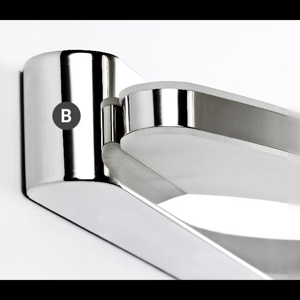 Minimalist Wall Lamp | Chrome Finish Sconce Light with Warm Glow | Elegant Wall Lights for Bathroom and Bedroom 5