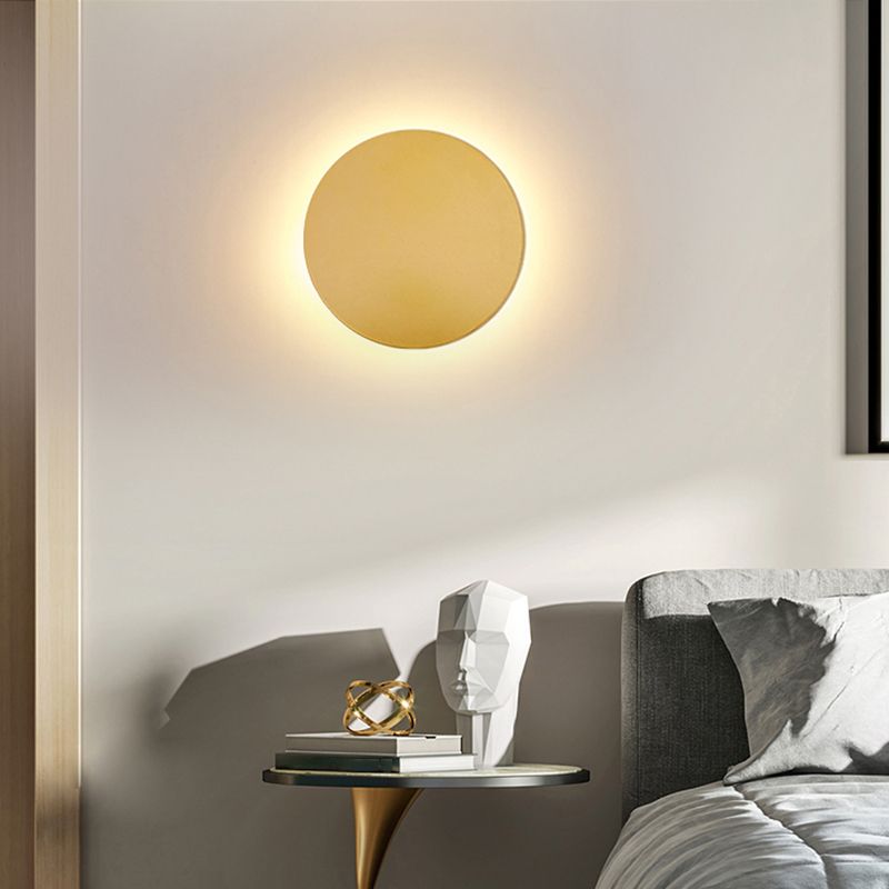 Minimalist Wall Lamp | Round Metal Sconce Lighting with Warm Glow | Elegant Indoor Wall Lights for Living Room and Bedroom 2