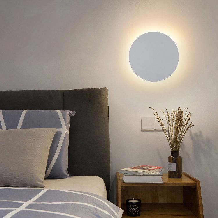 Minimalist Wall Lamp | Round Metal Sconce Lighting with Warm Glow | Elegant Indoor Wall Lights for Living Room and Bedroom 5