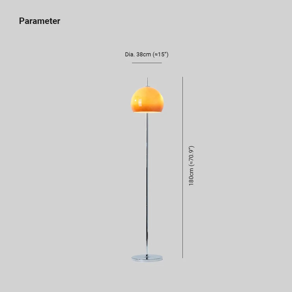 Mira Dome Glass Sunset Floor Lamp