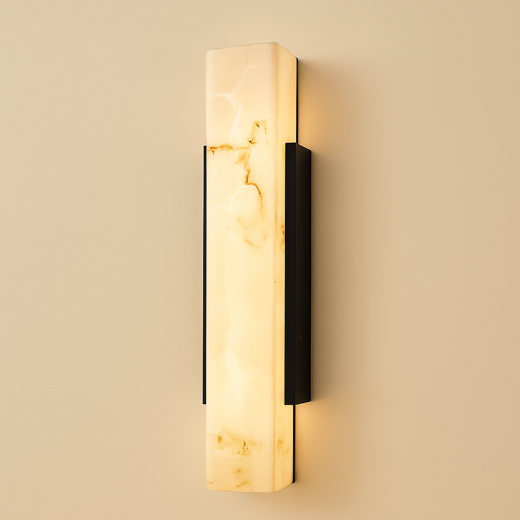 Mira | Outdoor Wall Lantern with Marble-Inspired Diffuser | Slim Design for Soft Illumination 2