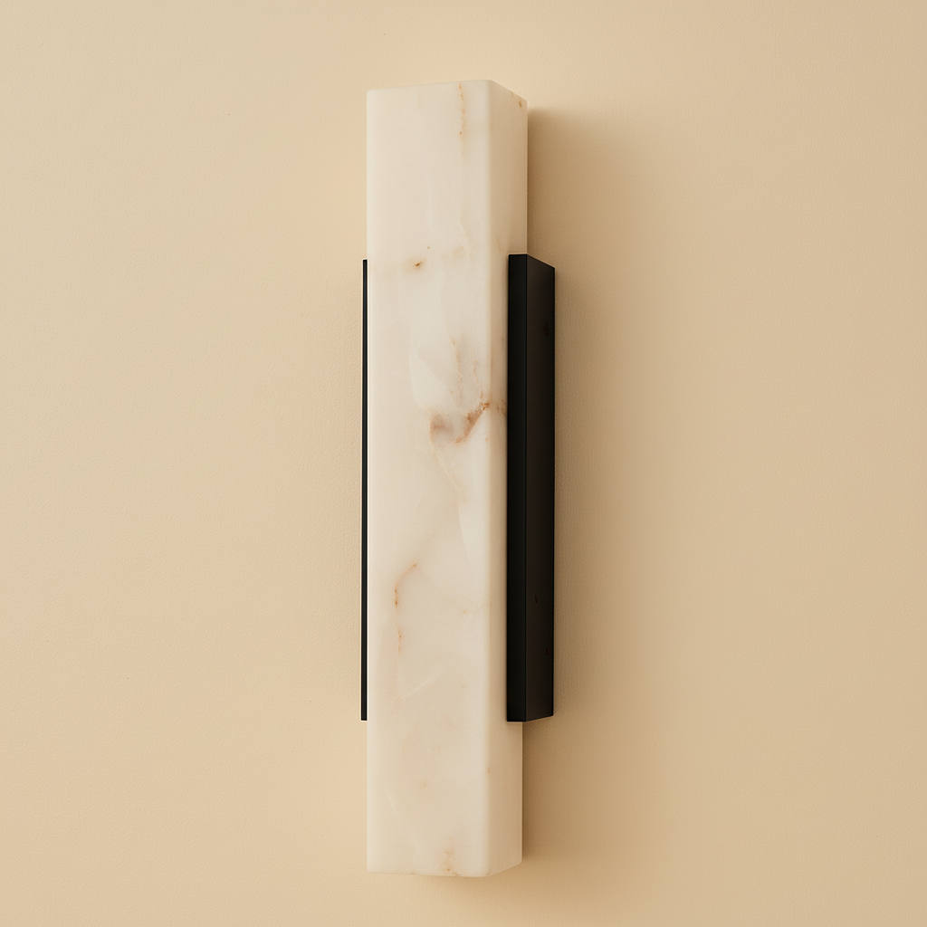 Mira | Outdoor Wall Lantern with Marble-Inspired Diffuser | Slim Design for Soft Illumination 6