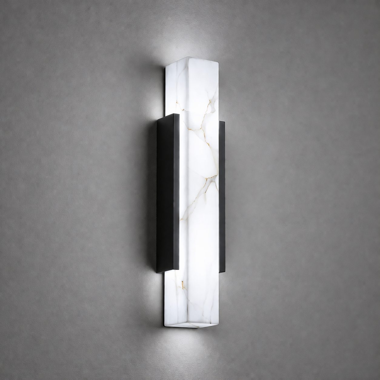 Mira | Outdoor Wall Lantern with Marble-Inspired Diffuser | Slim Design for Soft Illumination 9