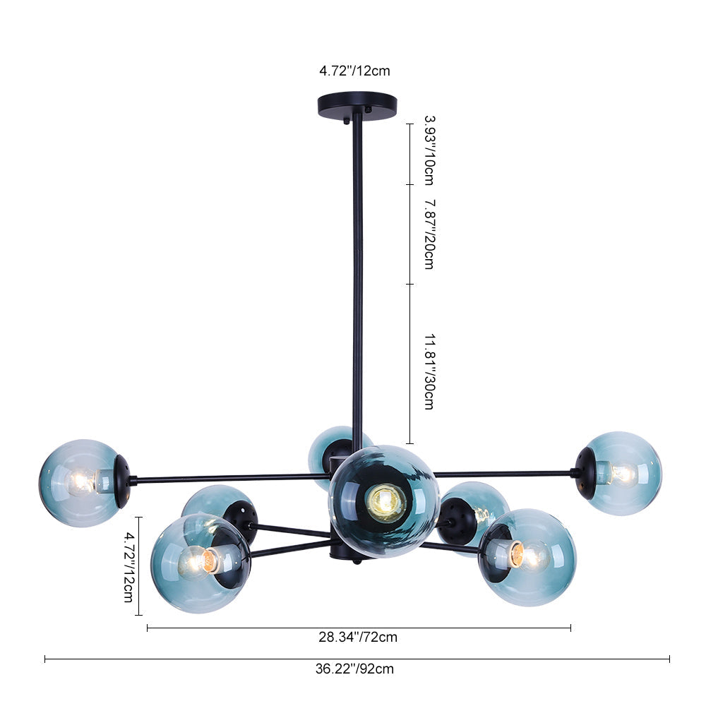 8-Light Blue Bubble Sputnik Light