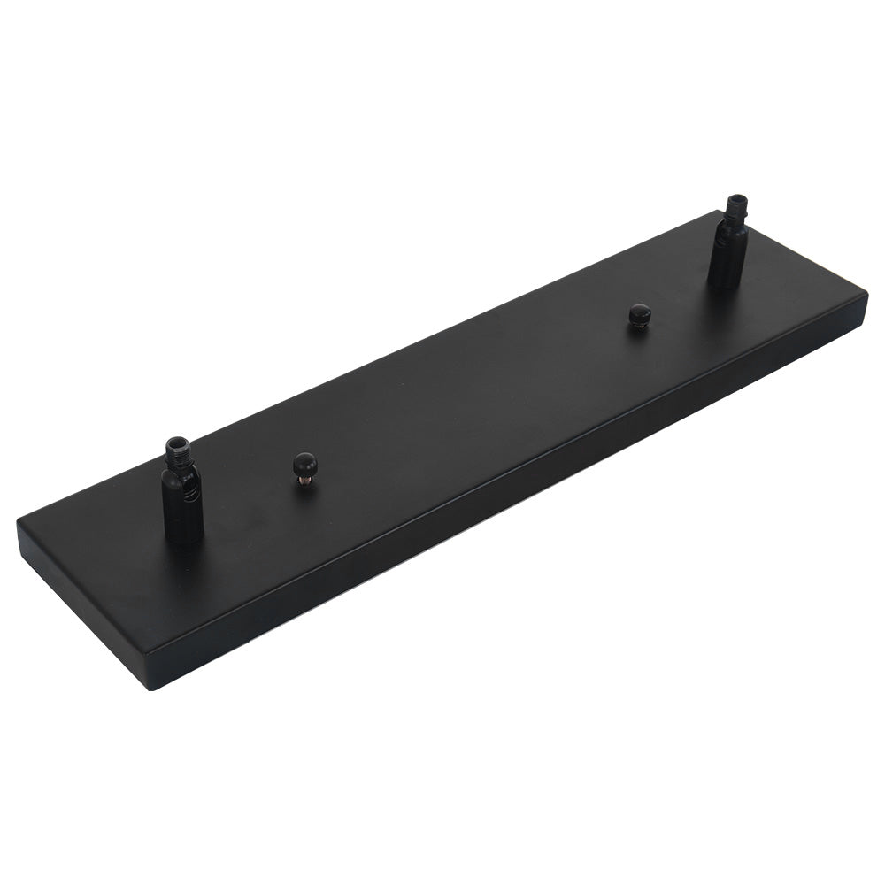 6-Light Black Rectangular Chandelier