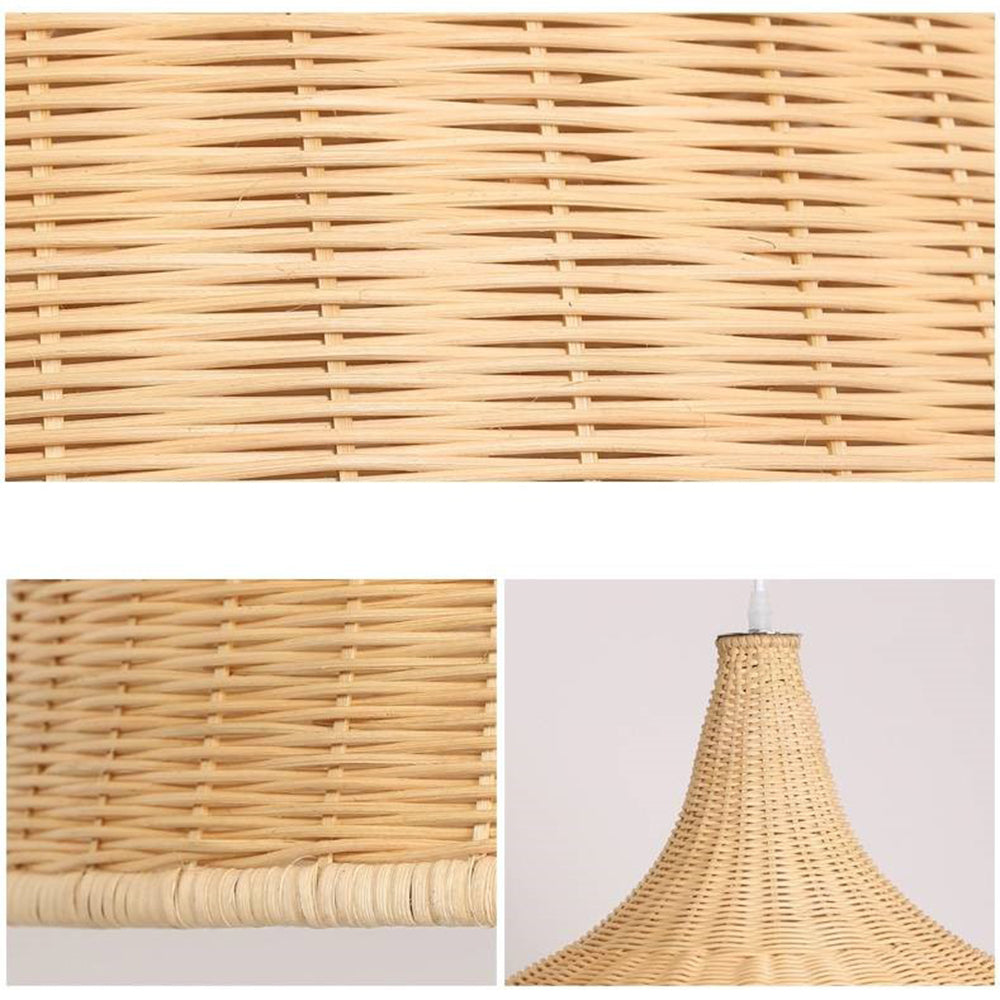 Modern Bamboo Pendant Light | Adjustable Height & Metal Frame | Stylish Kitchen Pendant Lighting for Warm Illumination 5